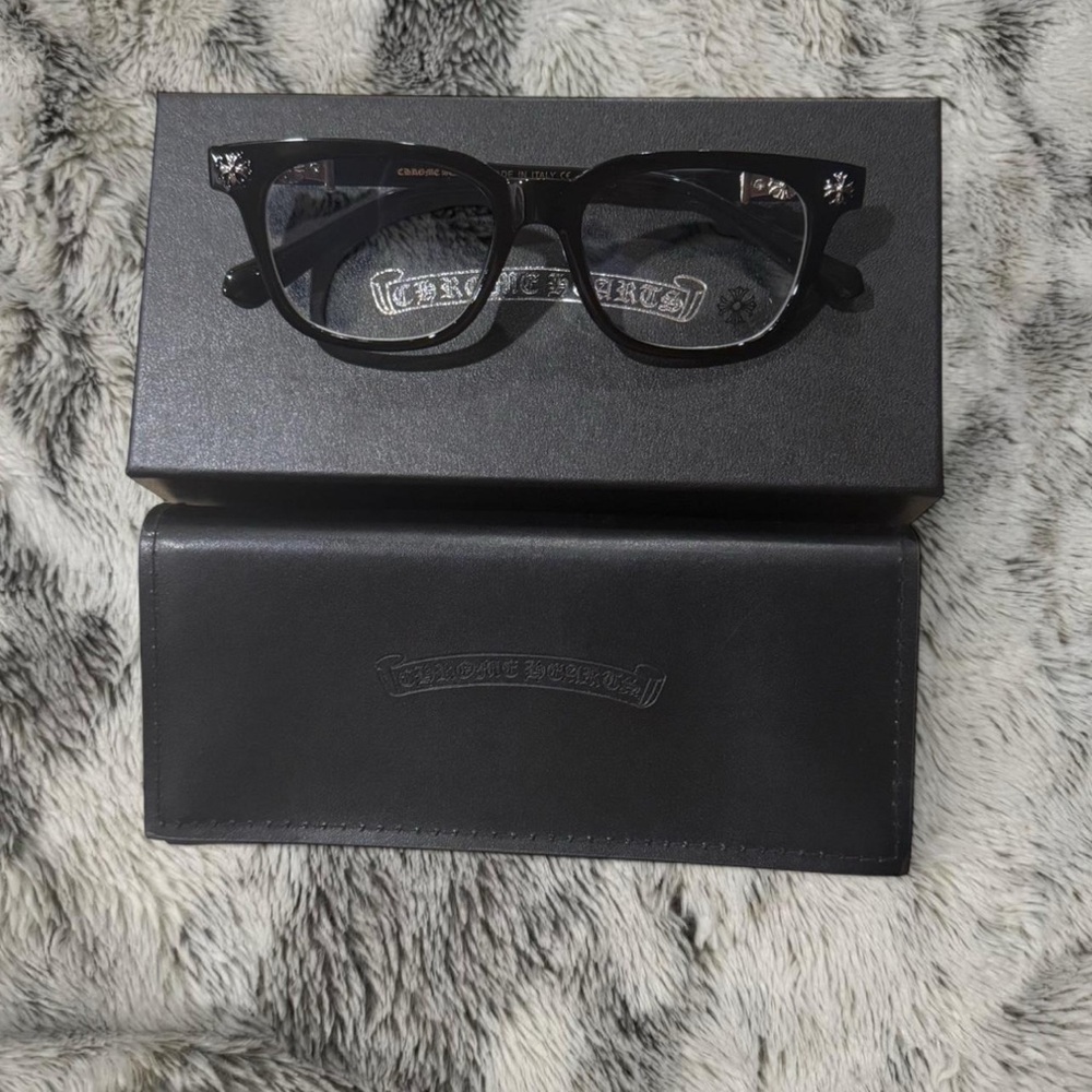 Chrome Hearts Black Frame Glasses